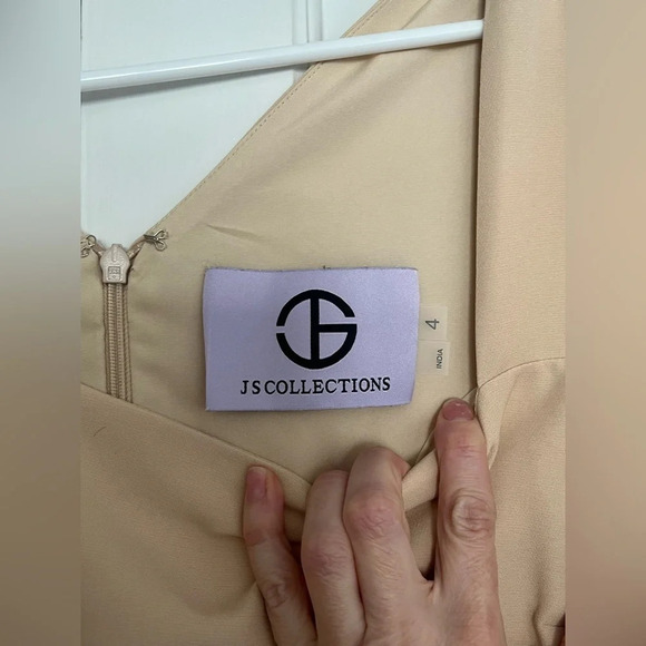 JS Collections ASHLEY DRAPED COLUMN GOWN - Picture 8 of 10